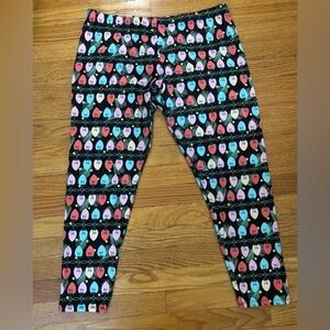 No Boundaries Leggings Women’s (XXXL-21 Juniors) Ankle length Christmas Lights